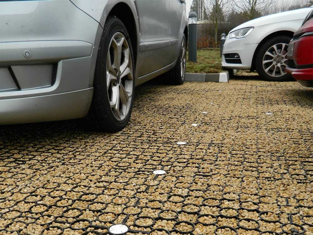 Plastic permeable paver system